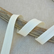 Plain bias tape 20 mm - Ecru 51